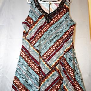 PerCeption Women Maxi Summer Handkerchief Asymmetrical Hem Dress Size 2X